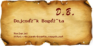 Dojcsák Bogáta névjegykártya
